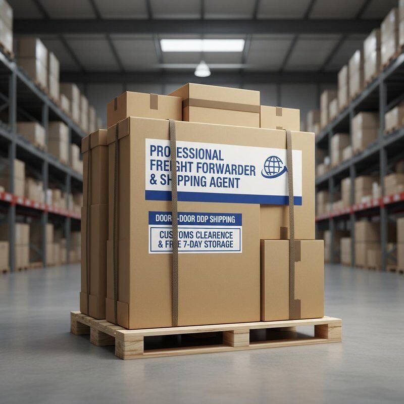 Professional Freight Forwarder and Shipping Agent Offering Door-to-Door DDP Shipping with Customs Clearance and Free Storage