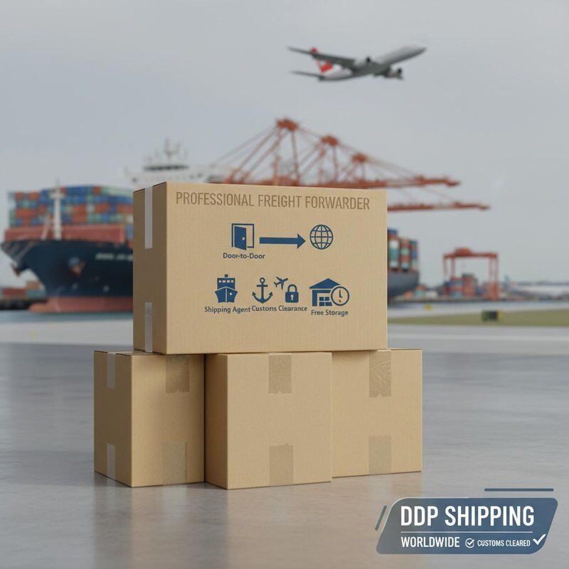 Professional Freight Forwarder and Shipping Agent Offering Door-to-Door DDP Shipping with Customs Clearance and Free Storage