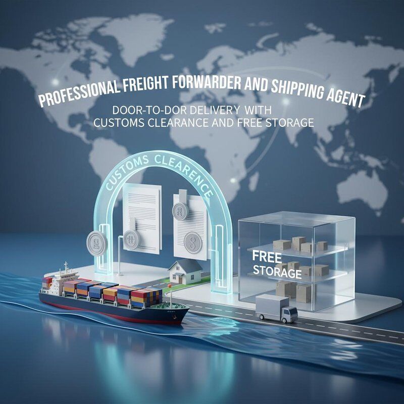 Professional Freight Forwarder and Shipping Agent Offering Door-to-Door Delivery with Customs Clearance and Free Storage