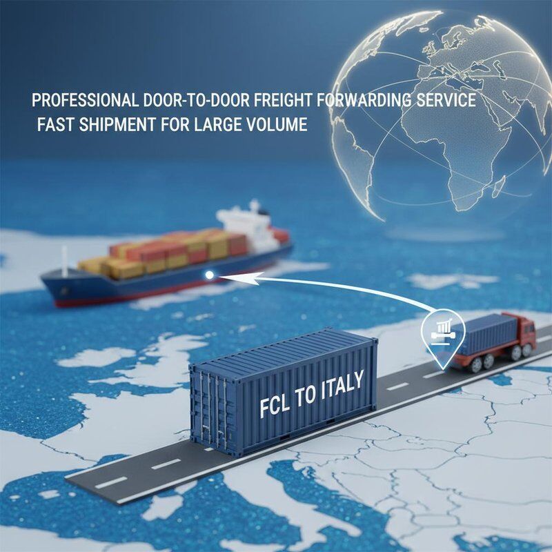 Professional Door-to-Door Freight Forwarding Service with Fast Shipment for Large Volume FCL to Italy